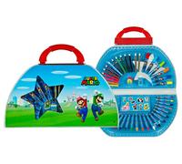 Undercover Estuche de pintura Super Mario – 51 piezas, conjunto creativo para pintar y diseñar