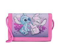 Undercover Monedero personalizado Disney Stitch con nombre, bolso infantil en el pecho para niñas, cartera para colgar, regalo de escolarización de cumpleaños infantil, Stitch (rosa), 13 x 8.5 cm