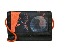 Undercover Monedero y bolsa de pecho con cierre de velcro y cremallera, monedero con cordón, compartimento para billetes y monedas, para niños y niñas, 8 x 13 x 5 cm, diseño de Star Wars, Negro ,
