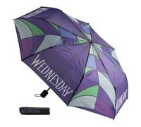 Undercover - Paraguas plegable Wednesday - Paraguas de bolsillo con funda protectora - 94 cm de diámetro - Ligero e ideal para las manos de los niños