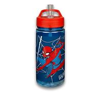 Undercover Scooli SPMA9913 - Botella Aero Spider-Man, con pajita integrada y boquilla, sin BPA ni ftalatos, aprox. 500 ml de capacidad