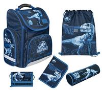 Undercover - Set de mochila escolar Jurassic World Clou - 1º de primaria - set de varias piezas con monedero, bolsa de deporte, estuche y mochila escolar - niños
