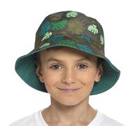Undercover Sombrero de verano reversible ligero de algodón o poliéster para niños y niñas, Estampado de hojas verdes, 3-6 Years