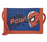 Undercover Spider-Man Cartera y bolsillo para el pecho, con cierre de velcro y cremallera, monedero, cordón, compartimento para billetes y compartimento para monedas para niños y, azul, Klassisch,