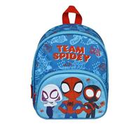 Undercover Spidey - Mochila infantil de guardería (2 compartimentos, 25,5 x 30,5 x 10 cm), diseño de Spidey, azul, 25.5 x 30.5 x 10 cm