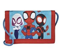 Undercover Spidey - Monedero para niños, niñas, adolescentes, 8 x 13 cm, bolsa de pecho, seguro para dinero y billetes, azul, Clásico
