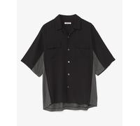 Undercover Striped-Panel Shirt Negro