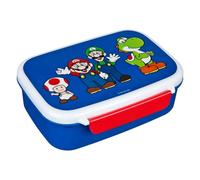 Undercover Super Mario Fiambrera con bandeja extraíble, plástico, 100% libre de BPA, azul, rojo y blanco, 18 x 13,5 x 6 cm, para niños y niñas