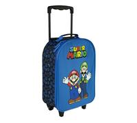 Undercover - Trolley Infantil Super Mario - Espacioso Compartimento Principal - Ideal como compañero de Viaje - Barra telescópica Ajustable y Fija