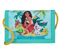 Undercover VAIANA 2 Monedero Infantil 9x2x13 cm Turquesa con Diseño Tropical Bolsillo Pecho con Cordón