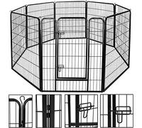UNDERDOG - Corral de Juego Extra Resistente para Cachorros, 8 Paneles, para Interiores y Exteriores, para Perros y Cachorros (8 Paneles de 80 x 80 cm)