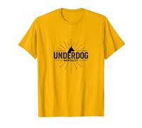 Underdog Mentality: Tengo Ese Perro en mí espíritu Motivacional Camiseta, Hombre, Dorado Brillante, XL