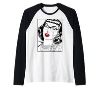 Underestimate Me That'll Be Fun Vintage Pop Art Girl Cita Camiseta Manga Raglan