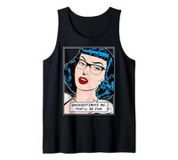 Underestimate Me That'll Be Fun Vintage Pop Art Girl Cita Camiseta sin Mangas