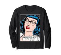 Underestimate Me That'll Be Fun Vintage Pop Art Girl Cita Manga Larga