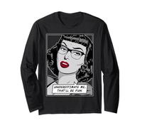 Underestimate Me That'll Be Fun Vintage Pop Art Girl Cita Manga Larga