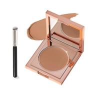 Undereye Color Corrector with Brush - Concealer and Brightening Treatment for Dark Circles, All Skin Types (#01)