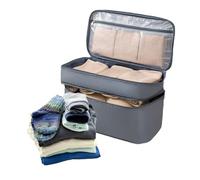 Undergarment Bag For Travel - Polyester Cubic | Lingerie Bag, Underwear Storage Organizer | Double-Layer Packing Organizer For Travel Bedroom Storage Underwear Bra Shoes Boots Japanese Style