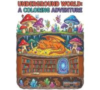 UNDERGROUND WORLD: A COLORING ADVENTURE: An Intricate Cutaway Fantasy Coloring Book for Adults Featuring Hidden Realms, Dragons, Dwarves, and Magical Mushroom Villages for Stress Relief