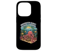 Underwater Basket Weaving Champion Octopus Funny Carcasa para iPhone 14 Pro