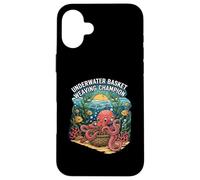 Underwater Basket Weaving Champion Octopus Funny Carcasa para iPhone 16 Plus