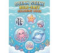 Underwater Bubble Ocean Coloring Book: Cute Kawaii Sea Creatures for Kids - Bold & Easy Designs