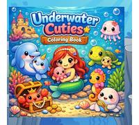 Underwater Cuties Coloring Book: Adorable Ocean Friends, Mermaids & Sea Creatures for Relaxing Creative Fun (Cute Coloring (Fun))
