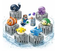 Underwater Dive Rescue Toys with Pool Toy Cage & Floating Ocean Pals, Fun Swimming Training Game for Kids, Colorful Animal Pool Sinkies Swimming Training Game for Boys & Girls, 9-12 Years (1pc)