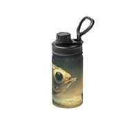 Underwater Fish Have Big Eyes - Botella de agua aislada de 12 onzas con diseño de impresión completa, a prueba de fugas, acero inoxidable y duradera para exteriores