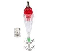 Underwater Fishing Light, Squid Jig, Lighted Squid Jig Hooks, Fishing LED Lure Lights Squids Shape Red Lamp Color Bait Underwater Lamp with Hook