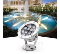 Underwater Lighting - Submersible LED Light, 12V Ground Landscape Lamp, 360° Adjustable Angle Outdoor Recessed Spotlight, IP68 Waterproof Pond Lighting(Blue,15W)