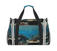 Underwater Ocean View - Bolsa de viaje plegable para escapadas de fin de semana, viajes espontáneos, color negro, talla única, Negro, One Size