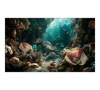 Underwater World - Fondo para pecera tropical, corales, cueva, océano, fondo de acuario, espléndido, tranquilo, bajo el mar, cueva encantada, fondos de terrario, conchas marinas, fondos de tanque, 24