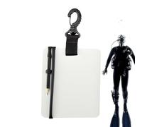 Underwater Writing Board - Diving Communication Slate, Waterproof Note Tablet | Yellow Black Durable Build Small Large Size Options, Swivel Clip Pencil Included, Training Snorkeling