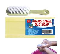 Underwear Cleaning Soap with brush, 200g Grand Canal Soap, Powerful Cleaning Soap Bar Stain Remover, Long-Lasting Fragrance Cleaning Soap Bar To Remove Stains From Clothing