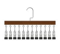 Underwear Closet Organizer, Space Saving Holder with 12 Clips, Gym Clothes Storage Rack with Sturdy Frame, Wardrobe Management Tool, Laundry Organizer Practical Style, Storage Accessory for Dorm