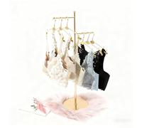 Underwear Display stand, Handbag and scarf accessories Merchandise display, Adjustable Metal portable clothes rack, Suitable for retail stores and home use(Yellow)