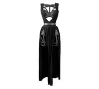 Underwear Lingerie Women's Dress Breasts Cushion Bandage Bra Sleepwear Nightgowns Silk, Black, XXL(Black,S)