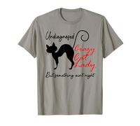 Undiagnosed But Something Ain't Right Funny Crazy Cat Lady Camiseta