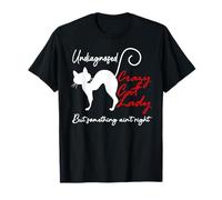 Undiagnosed But Something Aint Right Funny Crazy Cat Lady Camiseta
