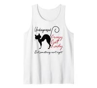 Undiagnosed But Something Ain't Right Funny Crazy Cat Lady Camiseta sin Mangas