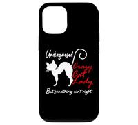 Undiagnosed But Something Aint Right Funny Crazy Cat Lady Carcasa para iPhone 12/12 Pro