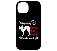 Undiagnosed But Something Aint Right Funny Crazy Cat Lady Carcasa para iPhone 14
