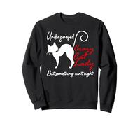 Undiagnosed But Something Aint Right Funny Crazy Cat Lady Sudadera