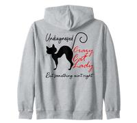 Undiagnosed But Something Ain't Right Funny Crazy Cat Lady Sudadera con Capucha