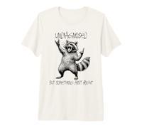 Undiagnosed But Something Ain't Right Funny Raccoon Feral Camiseta Premium