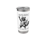 Undiagnosed But Something Ain't Right Funny Raccoon Feral Vaso térmico de acero inoxidable de doble pared