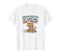Undiagnosed But Something Ain't Right Grumpy Funny Cat Camiseta