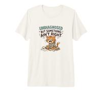Undiagnosed But Something Ain't Right Grumpy Funny Cat Camiseta Premium