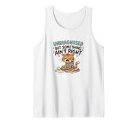 Undiagnosed But Something Ain't Right Grumpy Funny Cat Camiseta sin Mangas